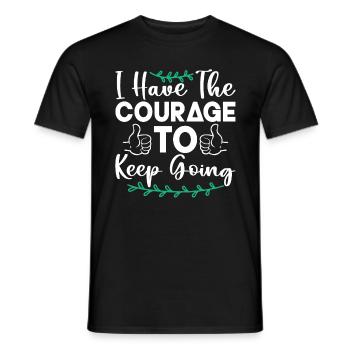 Café en santé mentale que j’ai le courage de garder - T-shirt homme - noir - Devant - AI Model Male 178 light (178cm)