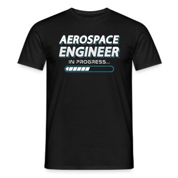 Aerospace Engineer In Progress Engineering Space - Männer T-Shirt - Schwarz - Vorne - AI Model Male 178 light (178cm)