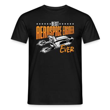Best Aerospace Engineer Ever Engineering Space - Männer T-Shirt - Schwarz - Vorne - AI Model Male 178 light (178cm)
