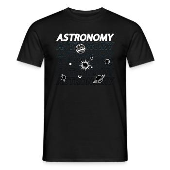 Amateurs d’astronomie Space Stars Universe Science - T-shirt homme - noir - Devant - AI Model Male 178 light (178cm)