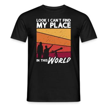 Astronomy Look I Can't Find Space Stars Universe - Männer T-Shirt - Schwarz - Vorne - AI Model Male 178 light (178cm)