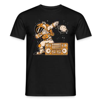 Astronomy Music Lover Radio Space Moon Universe - Men's T-Shirt - black - Front - AI Model Male 178 light (178cm)