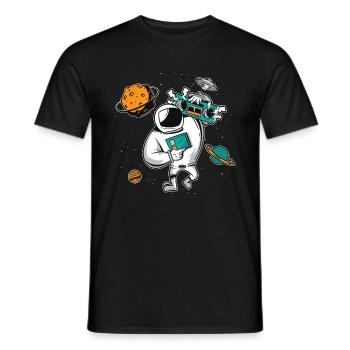 Astronomy Moon Music Lover Radio Space Universe - Men's T-Shirt - black - Front - AI Model Male 178 light (178cm)