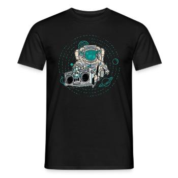 Astronomy Radio Space Stars Universe Music Lover - Men's T-Shirt - black - Front - AI Model Male 178 light (178cm)