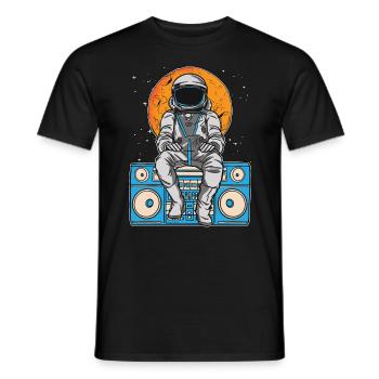 Astronomie Radio Espace Music Lover Stars Univers - T-shirt homme - noir - Devant - AI Model Male 178 light (178cm)