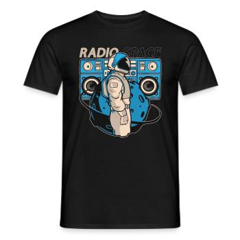 Astronomie Stars Music Lover Radio Space Universe - T-shirt homme - noir - Devant - AI Model Male 178 light (178cm)