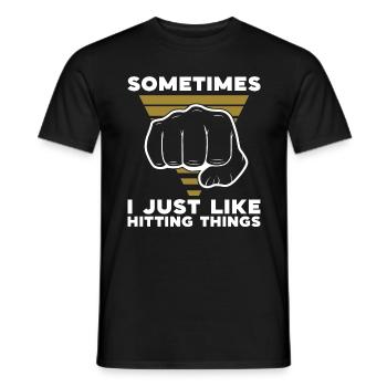 Muay Thai Sometimes I Just Like Hitting Fighter - Männer T-Shirt - Schwarz - Vorne - AI Model Male 178 light (178cm)