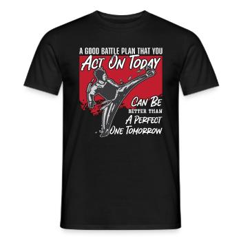 TaekwondoA Bon Combat Fighter Combat Sport Karaté - T-shirt homme - noir - Devant - AI Model Male 178 light (178cm)