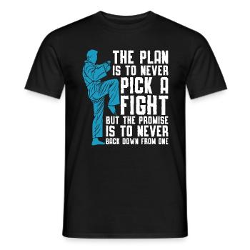 Taekwondo Le plan est Fighter Fight Sport Fighters - T-shirt homme - noir - Devant - AI Model Male 178 light (178cm)