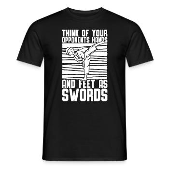 Taekwondo Think Of Your Opponents Fighter Fight - Männer T-Shirt - Schwarz - Vorne - AI Model Male 178 light (178cm)