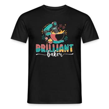 Boulanger Brilliant Cupcake Boulangerie Chef Gâteau - T-shirt homme - noir - Devant - AI Model Male 178 light (178cm)