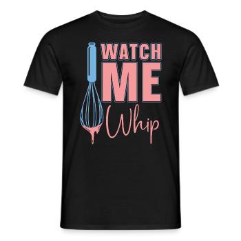 Baker Baking Regardez-moi fouetter Boulangerie Chef Cake Bake - T-shirt homme - noir - Devant - AI Model Male 178 light (178cm)