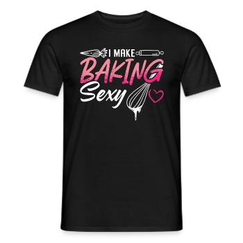 Baker I Make Baking Sexy Bakery Cake Cupcake Chef - Männer T-Shirt - Schwarz - Vorne - AI Model Male 178 light (178cm)