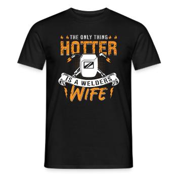 Soudeur plus chaud est un soudeur femme femme carrière de soudeur - T-shirt homme - noir - Devant - AI Model Male 178 light (178cm)