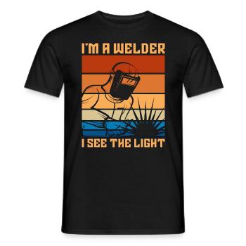 Je suis soudeur Je vois la soudure légère soudure rétro - T-shirt homme - noir - Devant - AI Model Male 178 light (178cm)