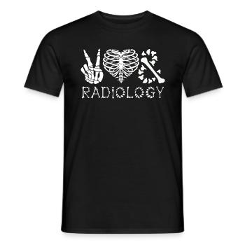 Radiologist Quote Rad Tech Radiology X-Ray Xray - Men's T-Shirt - black - Front - AI Model Male 178 light (178cm)