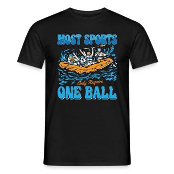 Rafting Most Sports Kayak Paddling Canoe Paddle - Männer T-Shirt - Schwarz - Vorne - AI Model Male 178 light (178cm)