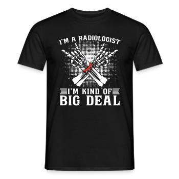 Je suis un radiologue Je suis gentil Radiologie Rayons X Rad - T-shirt homme - noir - Devant - AI Model Male 178 light (178cm)
