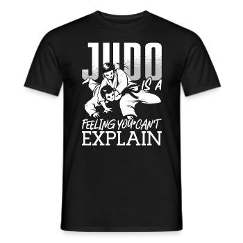 Le judo est un sentiment de combat Karaté Sports Entraînement - T-shirt homme - noir - Devant - AI Model Male 178 light (178cm)