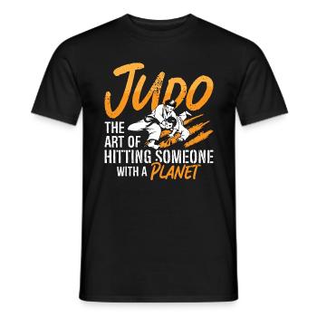Judo L’art de frapper les sports de karaté de combat - T-shirt homme - noir - Devant - AI Model Male 178 light (178cm)
