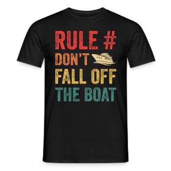 Funny Cruising Boat Trip Summer Travel Retro - Men's T-Shirt - black - Front - AI Model Male 178 light (178cm)