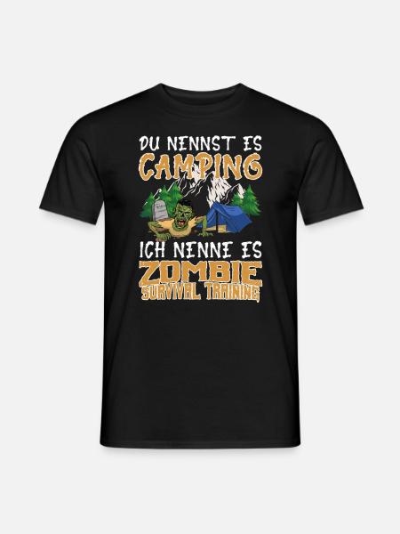 Camping Survival Training Bushcraft - Männer T-Shirt - Schwarz