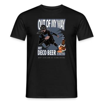 Diving deco beer out of the way gift - Men's T-Shirt - black - Front - AI Model Male 178 light (178cm)
