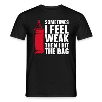 Kickboxing Sometimes I Feel Kickboxer Boxing Fight - Männer T-Shirt - Schwarz - Vorne - AI Model Male 178 light (178cm)