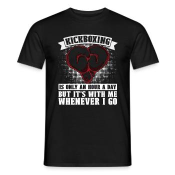 Kickboxing Is Only An Hour A Day Kickboxer Boxing - Männer T-Shirt - Schwarz - Vorne - AI Model Male 178 light (178cm)