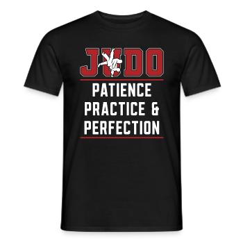 Judo Patience Pratique Combattant Karaté Entraînement - T-shirt homme - noir - Devant - AI Model Male 178 light (178cm)