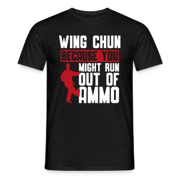 Wing Chun parce que vous pourriez courir combat fighter - T-shirt homme - noir - Devant - AI Model Male 178 light (178cm)
