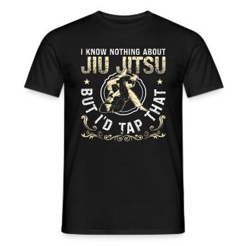 Jiu Jitsu I Know Nothing Combat Fighting Fighter - Männer T-Shirt - Schwarz - Vorne - AI Model Male 178 light (178cm)