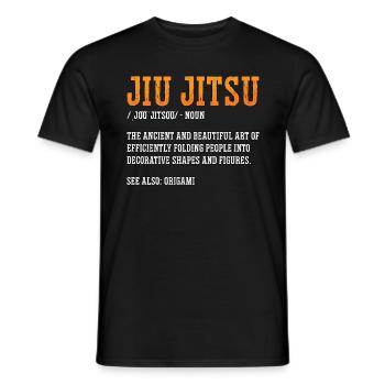 Jiu Jitsu Combat Sports Fighting Fighter Fight - Men's T-Shirt - black - Front - AI Model Male 178 light (178cm)
