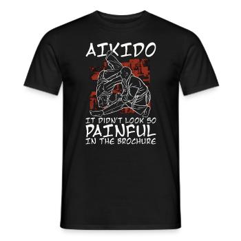 Aikido It Didn't Look So Painful Martial Samurai - Männer T-Shirt - Schwarz - Vorne - AI Model Male 178 light (178cm)