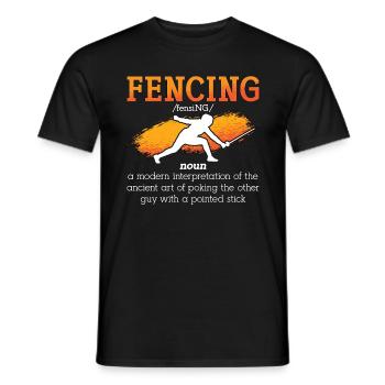 Fencing Modern Interpretation Of Sword Duel Fencer - Männer T-Shirt - Schwarz - Vorne - AI Model Male 178 light (178cm)