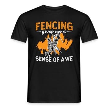 Fencing Gives Me A Sense Of Longswords Duel Fencer - Männer T-Shirt - Schwarz - Vorne - AI Model Male 178 light (178cm)