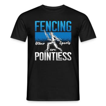Fencing Other Sports Are Longswords Fighter Fencer - Männer T-Shirt - Schwarz - Vorne - AI Model Male 178 light (178cm)