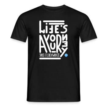 Life is a journey - Männer T-Shirt - Schwarz - Vorne - AI Model Male 178 light (178cm)