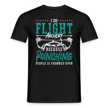 Tir à l’arc I Do Flight Crossbow Target Hunting Archer - T-shirt homme - noir - Devant - AI Model Male 178 light (178cm)