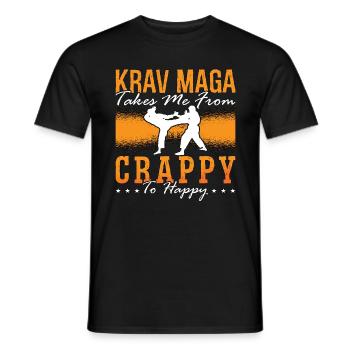 Krav Maga me prend de MMA Martial Artist Fighter - T-shirt homme - noir - Devant - AI Model Male 178 light (178cm)