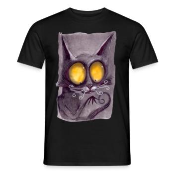 Serial Cat 23 - Men's T-Shirt - black - Front - AI Model Male 178 light (178cm)