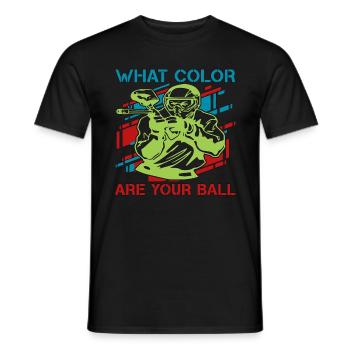 Paintball De quelle couleur sont Splatter Paintball Player - T-shirt homme - noir - Devant - AI Model Male 178 light (178cm)