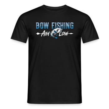 Bow Fishing Aim Low Bow Fisherman Sports Bowfisher - Männer T-Shirt - Schwarz - Vorne - AI Model Male 178 light (178cm)