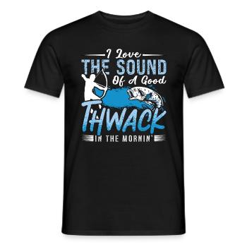 Bowfishing I Love The Sound Of Fisherman Bowfisher - Men's T-Shirt - black - Front - AI Model Male 178 light (178cm)