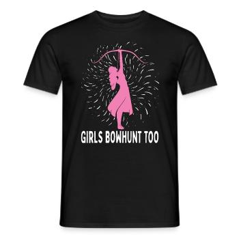 Bowhunting Girls Bowhunt Too Archery Bow Bowhunter - T-shirt homme - noir - Devant - AI Model Male 178 light (178cm)