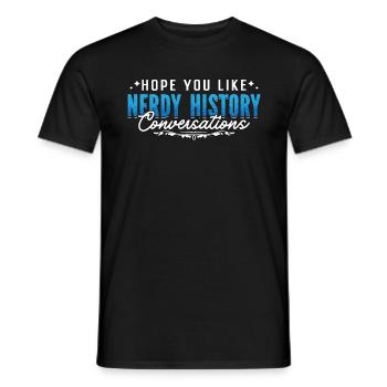 Historien J’espère que vous aimez Professeur d’histoire Historiens - T-shirt homme - noir - Devant - AI Model Male 178 light (178cm)