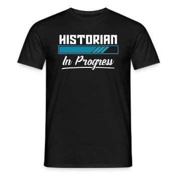 Historien en cours Historien Étudiants historiens - T-shirt homme - noir - Devant - AI Model Male 178 light (178cm)