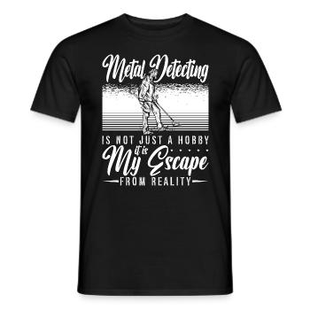 Metal Detecting Is Not Just Detecting Detectorist - Men's T-Shirt - black - Front - AI Model Male 178 light (178cm)