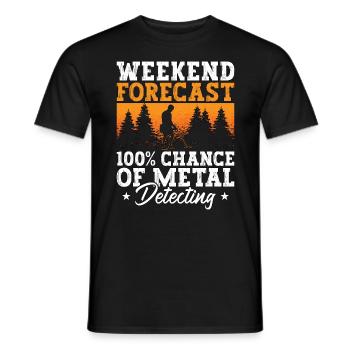 Détecteur de métaux de prévisions de fin de semaine - T-shirt homme - noir - Devant - AI Model Male 178 light (178cm)