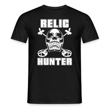 Metal Detecting Relic Hunter Treasures Detectorist - Men's T-Shirt - black - Front - AI Model Male 178 light (178cm)